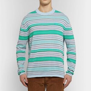 Acne Studios - Nimah Appliquéd Striped Cotton-Blend Sweater